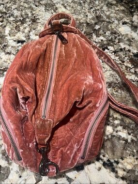 Rose color Rebecca Minkoff backpack purse